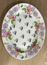 Rob Turner Platter Plate Sweet pea Lily Of The Valley 13” Across