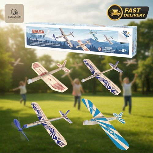 Easy assembly balsa airplane - easy,