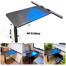 Campervan Folding Table w/ Adjustable Leg & Rail 800x400mm for VW T4/5/6 Caravan