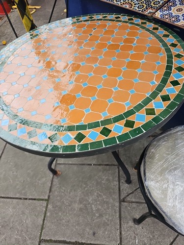 Moroccan zallij table - moroccan, in
