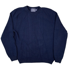Topman Blue Cable Knitted Jumper Sweatshirt Men's Size Large L