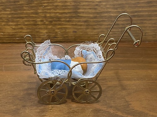 Vtg miniature doll - vtg, wire