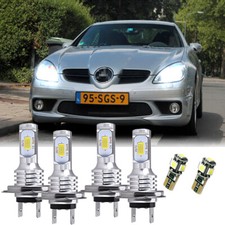 Fits Mercedes SLK R170 Super White Xenon LED High/Low/Side Headlight Bulbs Set