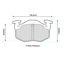 Ferodo DS3000 Rear Brake Pads For Citroen Zx 1.9 TD Volcane 1991>1992 - FCP558R