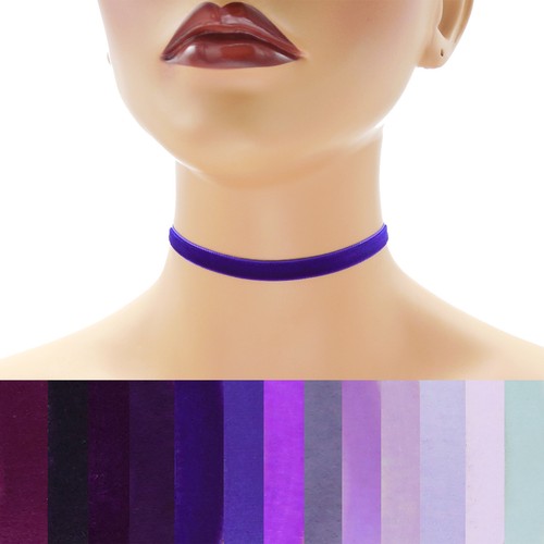 Purple velvet choker inch - choker,