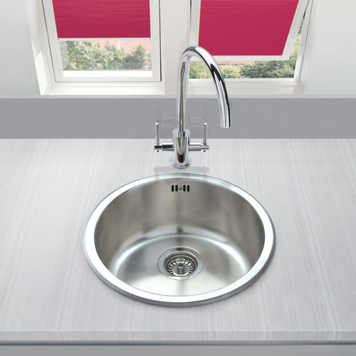 Single round bowl stainless - single,
