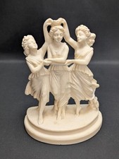 Vintage The Three Graces Alabaster Sculpture Figure 