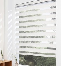 Cordless Zebra Blinds 46 1/4" W x 86" H Ivory Window Shade Light Filtering
