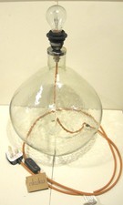 NKUKU BABA LAMP CLEAR RECYCLED GLASS LARGE WIDE RP £175 USED SHOP DISPLAY ONLY