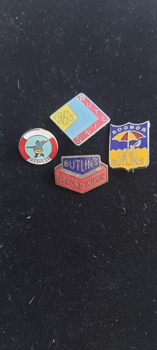 Vintage butlins enamel badges - vintage,