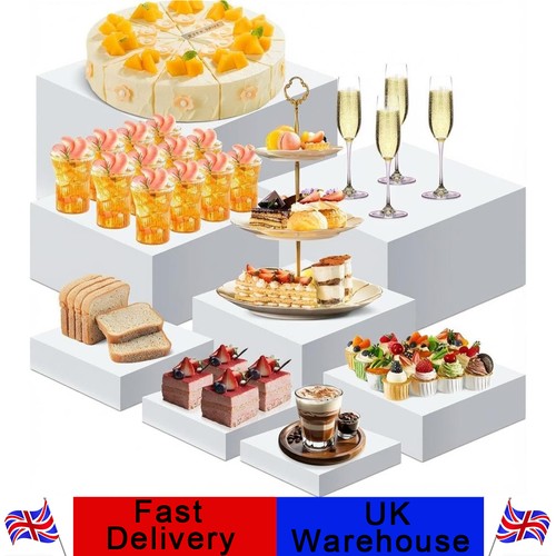 8pcs buffet food risers - food, table