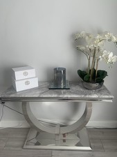 Arianna Console Table with Grey Marble Top, 120 cm long stunning table