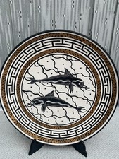 Hand Painted  Minoan DOLPHINS Knossos Palace,  Wall Plate Crete