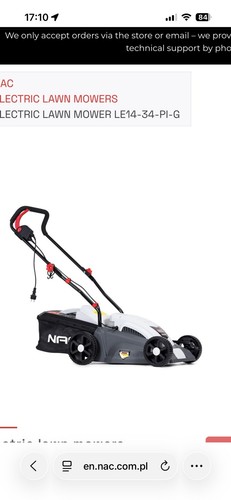 Nac lawn mower 240v height - lawn,