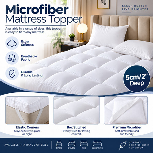 Microfibre mattress toppers - microfibre,