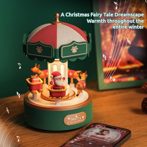 Christmas carousel music box - carousel,