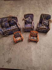 vintage dolls house furniture Rare Marigold Sofa & Chairs.