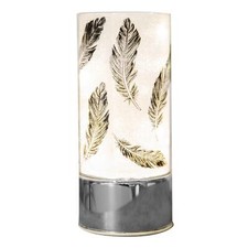 Glass Tube Lamp Silver Glitter