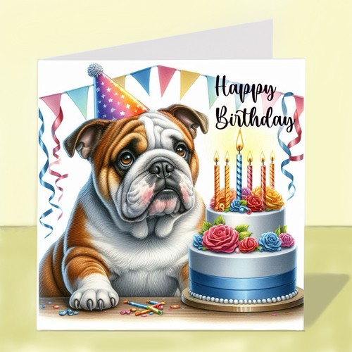English bulldog dog birthday - bulldog,