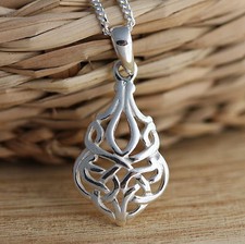 Solid 925 Sterling Silver Celtic Knot Pendant Charm Celtic Jewellery