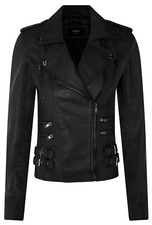 Ladies Leather Biker Jacket