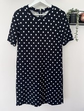 Navy & White Spot Textured