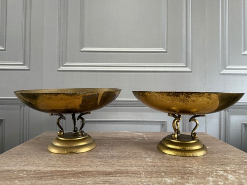 Pair footed antique - footed,