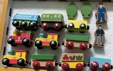 CAROUSEL  WOODEN TRAINS AND