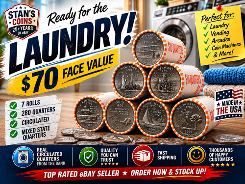 Quarters for laundry - $70,