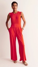 Boden Thea Jumpsuit Red D0990