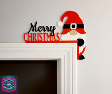 Merry Christmas Gnome Door Corner Decor - Whimsical Left & Right Sides