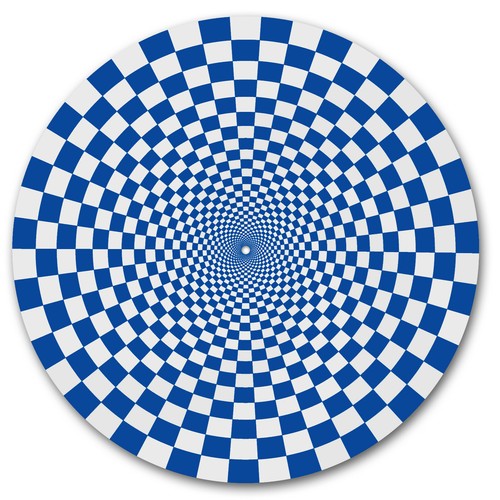 Spiral optical pattern - spiral, blue12"