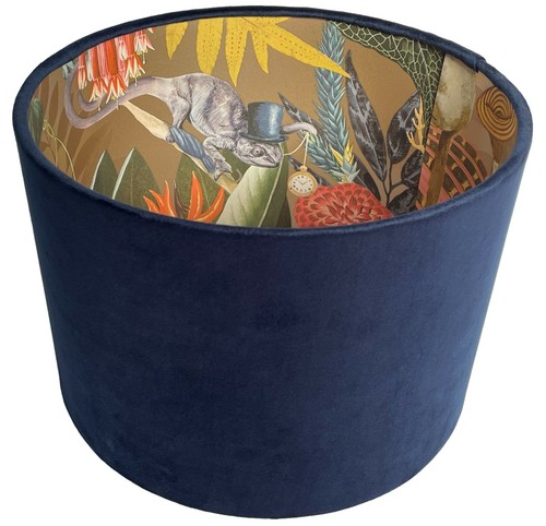 Blue velvet tropical jungle - blue,