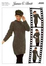 James C Brett Ladies Sweater Animal Prints Yarn Pattern JB383