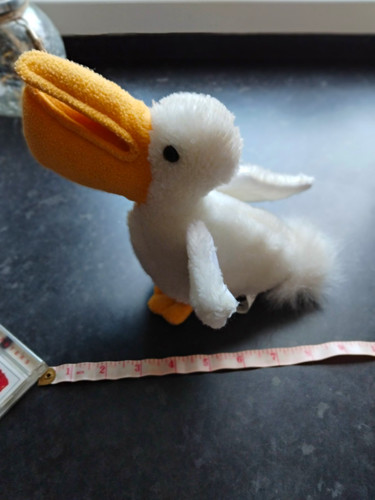 White pelican plush soft toy - white,
