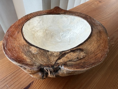 Large vintage rustic coconut - large,