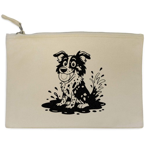 Muddy border collie canvas - collie',