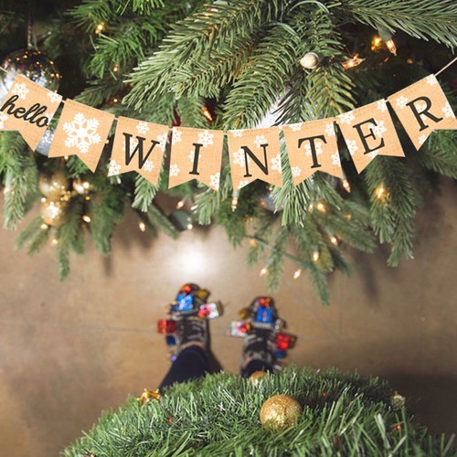 Christmas burlap bunting - christmas,