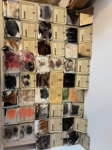 Vintage fly tying - fly, materials