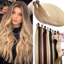 AAA+ Thick Russian Nano Ring Loop Human Remy Hair Tip Micro Bead Hair Extensions
