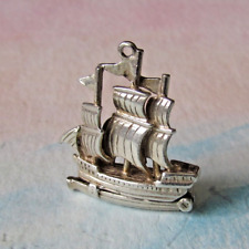 VINTAGE SILVER OPENING GALLEON