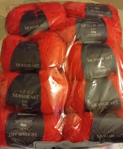 Jaeger mohair art red 9 - mohair,