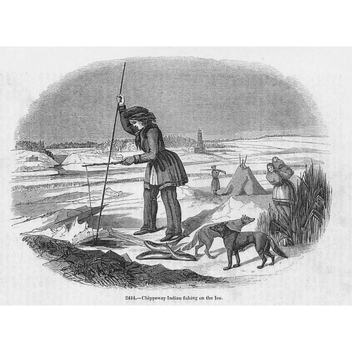 Chippewa indians fishing - indians,