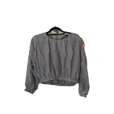 Cropped Zara Blue and White