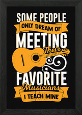 Guitar teacher design - design, framed