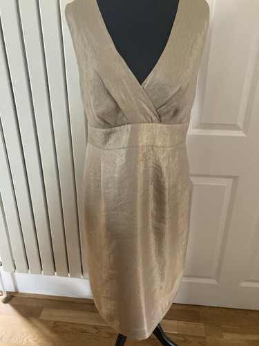 Betty jackson gold dress size - gold,