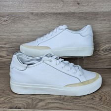 Dkny Women's Casual Leather Trainers White Size UK 6.5 EU 40