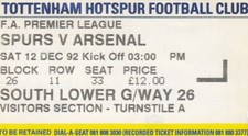 Ticket - Tottenham Hotspur v