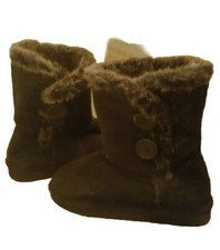 M&S Black Swede Boot Size UK 3