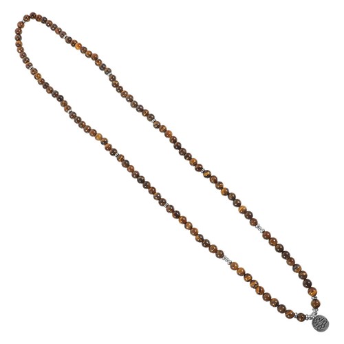 Smooth stone beads necklace - smooth,